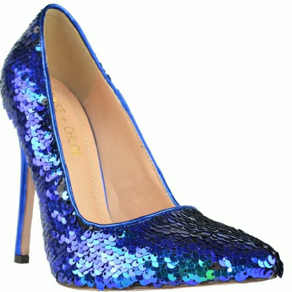 New Chase & Chloe Lala Sequin Pump